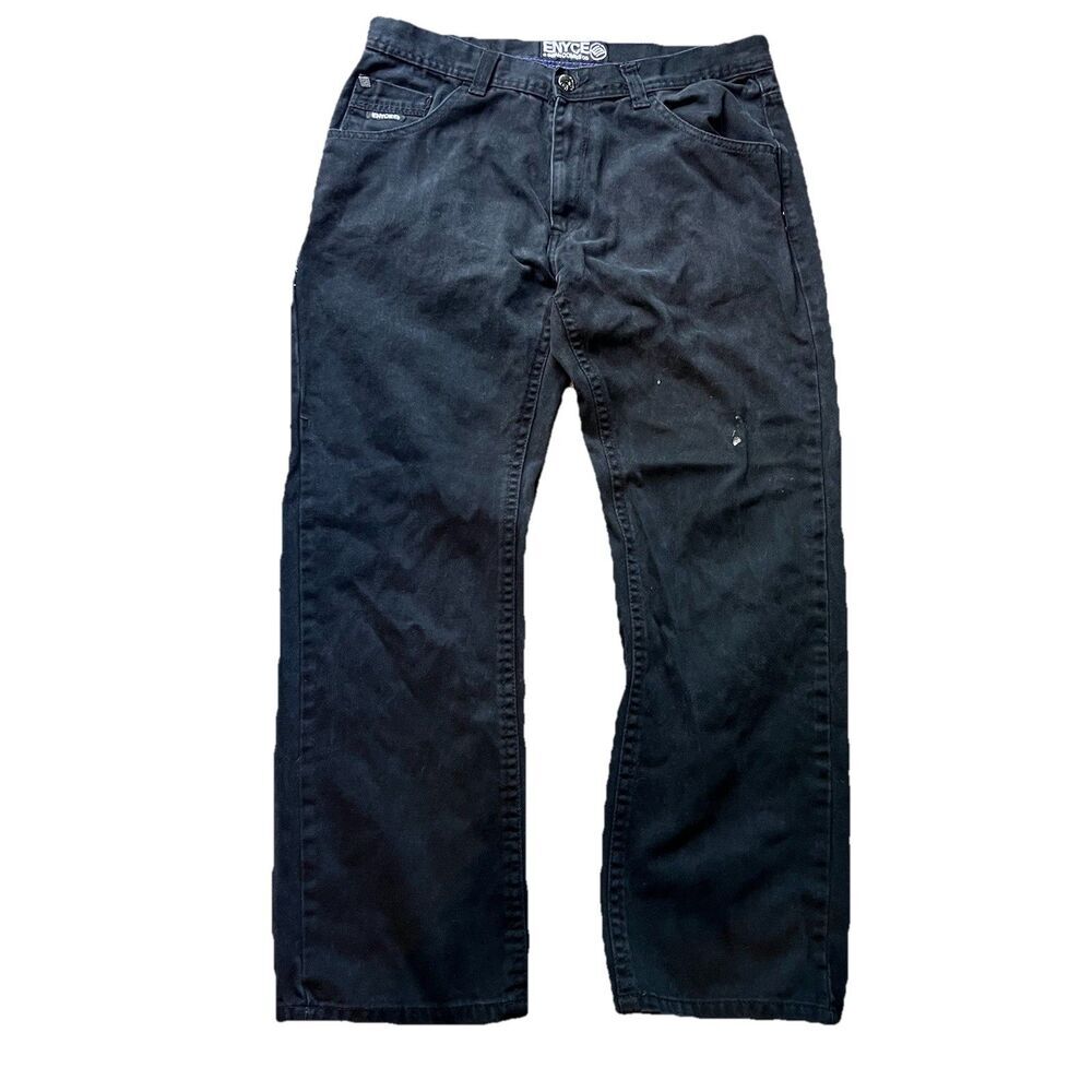 Vintage Y2K Enyce Black Baggy Relaxed Cotton Jeans Pants Men's 36x30